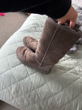 UGG Classic Short Suede Boots - Dark Brown